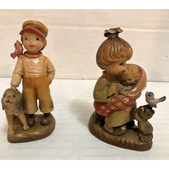 AnriFerrandiz Wood Carvings Pair , High Hopes & Woman With Baby
